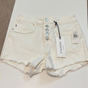 Vigoss Women's Cream Jean Shorts